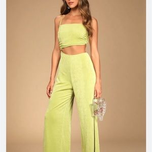 Asymmetrical cutout wide leg jumpsuit